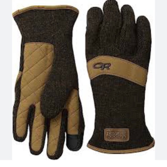Outdoor Research Accessories - Outdoor Research gloves. Unisex. Khaki brown green